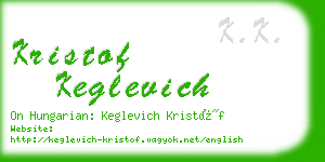 kristof keglevich business card